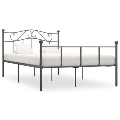 vidaXL Bedframe metaal grijs 120x200 cm