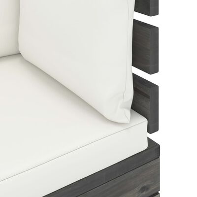 vidaXL 12-delige Loungeset met kussens pallet massief grenenhout