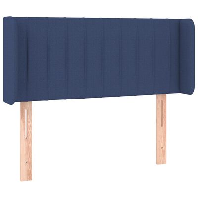 vidaXL Hoofdbord LED 83x16x78/88 cm stof blauw