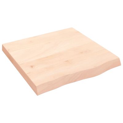 vidaXL Tafelblad 60x60x(2-6) cm onbehandeld massief eikenhout