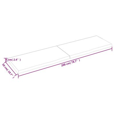 vidaXL Wandschap behandeld massief eikenhout donkerbruin