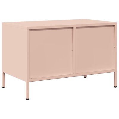 vidaXL Tv-meubel 68x39x43,5 cm koudgewalst staal roze