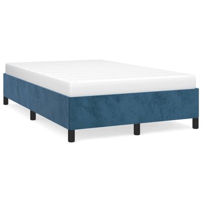 vidaXL Bedframe fluweel donkerblauw 120x190 cm