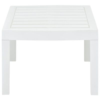 vidaXL Tuintafel 78x55x38 cm kunststof wit