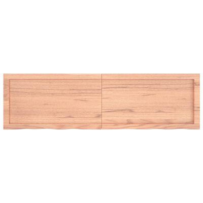 vidaXL Tafelblad 140x40x(2-4)cm behandeld massief eikenhout lichtbruin