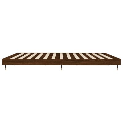 vidaXL Bedframe zonder matras bewerkt hout bruin eikenkleur 140x200 cm