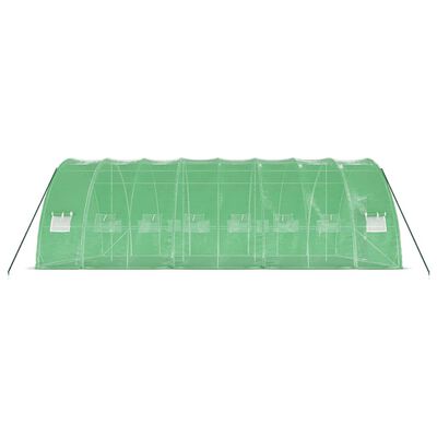 vidaXL Tuinkas met stalen frame 48 m² 8x6x2,85 m groen