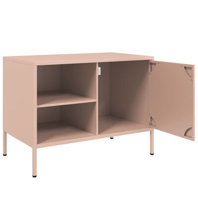 vidaXL Tv-meubel 68x39x50,5 cm staal roze