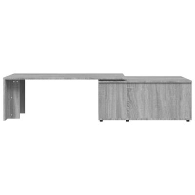 vidaXL Salontafel 150x50x35 cm bewerkt hout grijs