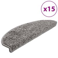 vidaXL Trapmatten 15 st 65x21x4 cm grijs