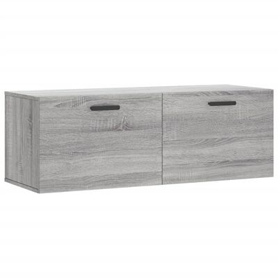 vidaXL Wandkast 100x36,5x35 cm bewerkt hout grijs sonoma eikenkleurig