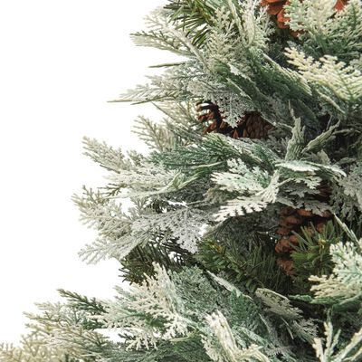 vidaXL Kerstboom met LED en dennenappels 120 cm PVC en PE groen