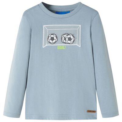 Kindershirt met lange mouwen 140 lichtblauw