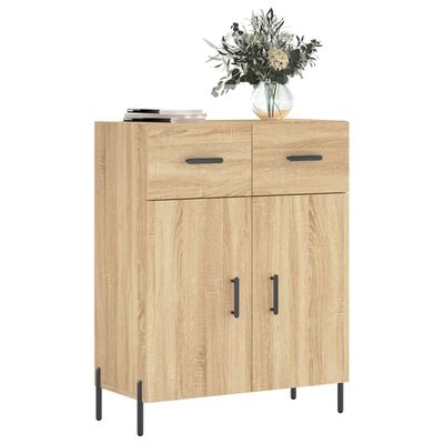 vidaXL Dressoir 69,5x34x90 cm bewerkt hout sonoma eikenkleurig