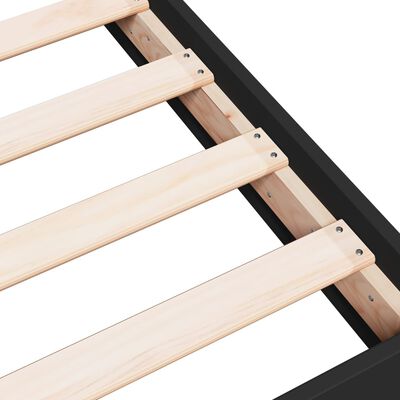 vidaXL Bedframe bewerkt hout zwart 150x200 cm