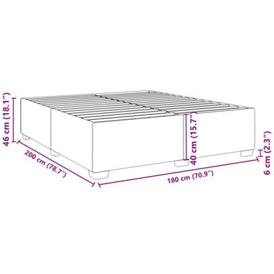 vidaXL Bedframe kunstleer cappuccinokleurig 180x200 cm