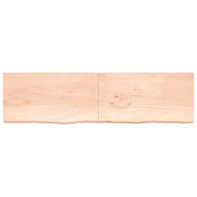 vidaXL Wandschap 220x60x(2-6) cm onbehandeld massief eikenhout