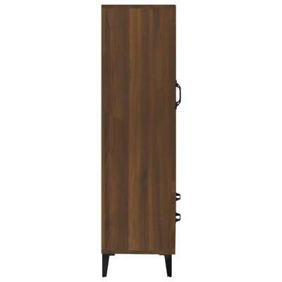 vidaXL Hoge kast 70x31x115 cm bewerkt hout bruin eikenkleur