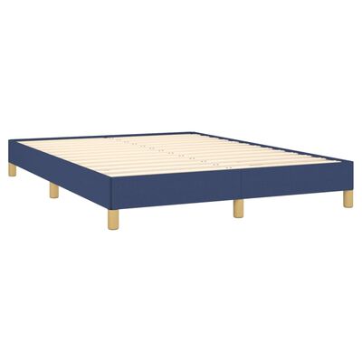 vidaXL Bedframe zonder matras stof blauw 140x190 cm