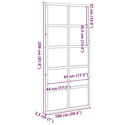 vidaXL Schuifdeur 100x208 cm massief grenenhout wasbruin