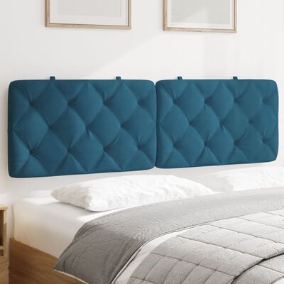 vidaXL Hoofdbordkussen 160 cm fluweel blauw