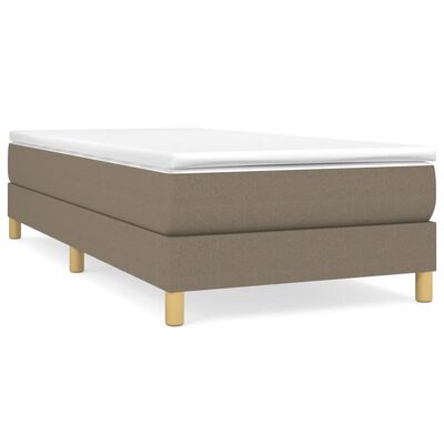 vidaXL Bedframe stof taupe 90x200 cm