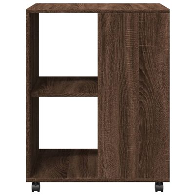 vidaXL Bijzettafel met wieltjes 55x60x78 cm hout bruin eikenkleurig