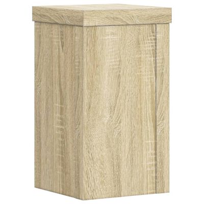 vidaXL Plantenstandaards 2 st 10x10x18 cm bewerkt hout sonoma eiken