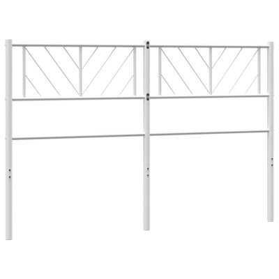 vidaXL Hoofdbord 135 cm metaal wit