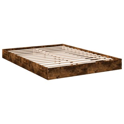 vidaXL Bedframe zonder matras hout gerookt eikenkleurig 120x200 cm