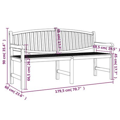 vidaXL 5-delige Tuinset massief teakhout