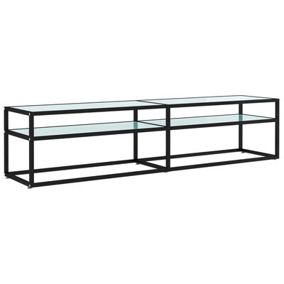 vidaXL Tv-meubel 180x40x40,5 cm gehard glas witmarmerkleurig