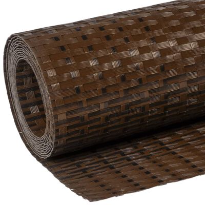 vidaXL Balkonscherm 600x80 cm poly rattan bruin en zwart