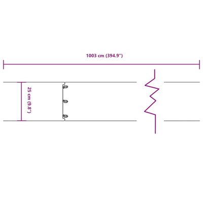 vidaXL Gazonranden 10 stuks 25x103 cm flexibel cortenstaal