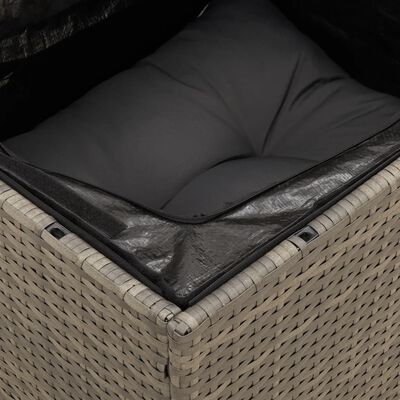 vidaXL 14-delige Loungeset met kussens poly rattan grijs