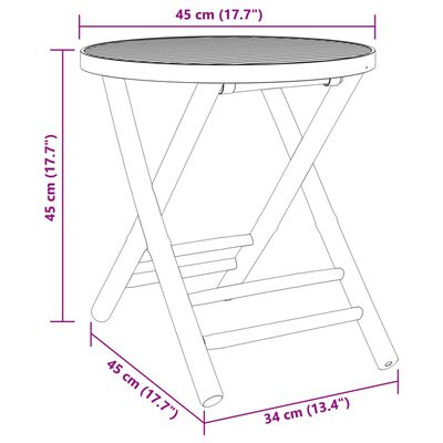 vidaXL 3-delige Bistroset bamboe