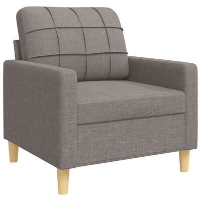 vidaXL 3-delige Loungeset stof taupe