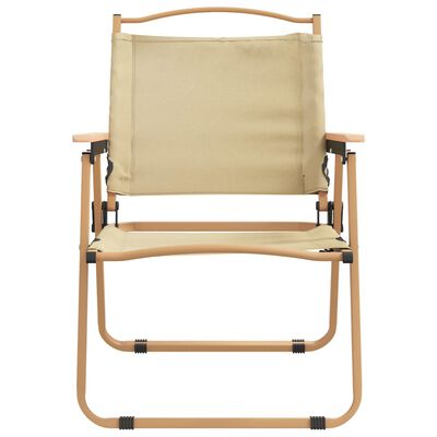 vidaXL Campingstoelen 2 st 54x55x78 cm oxford stof beige