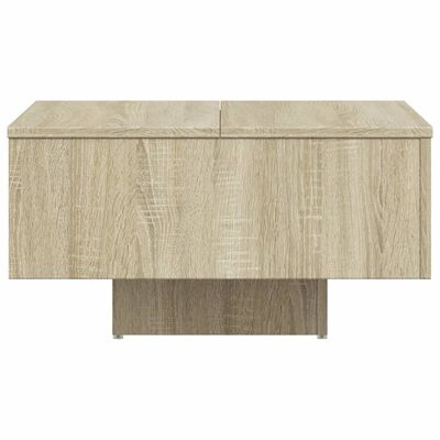 vidaXL Salontafel 60x60x31,5 cm bewerkt hout sonoma eikenkleurig