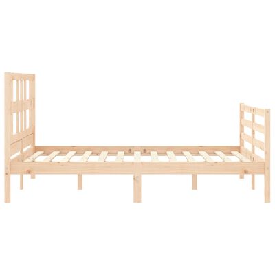 vidaXL Bedframe met hoofdbord massief hout