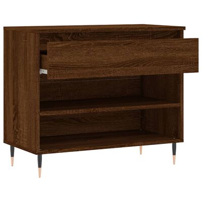 vidaXL Schoenenkast 70x36x60 cm bewerkt hout bruin eikenkleur