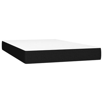 vidaXL Boxspring met matras en LED stof zwart 120x190 cm