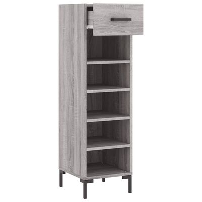 vidaXL Schoenenkast 30x35x105 cm bewerkt hout grijs sonoma eikenkleur