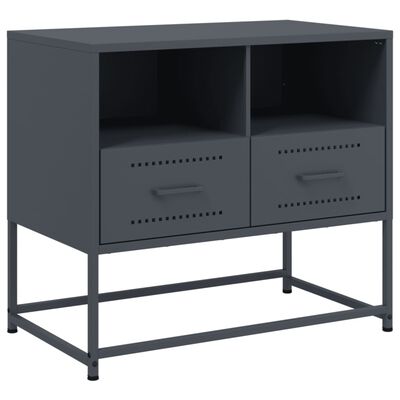 vidaXL Tv-meubel 68x39x60,5 cm staal antracietkleurig