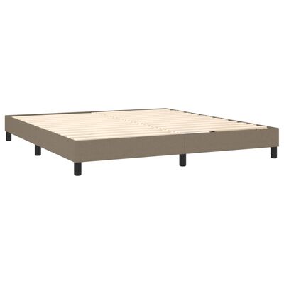 vidaXL Bedframe stof taupe 160x200 cm