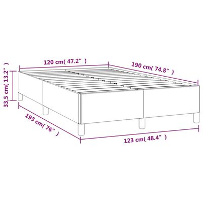 vidaXL Bedframe fluweel donkerblauw 120x190 cm