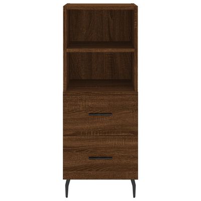 vidaXL Hoge kast 34,5x34x180 cm bewerkt hout bruin eikenkleur