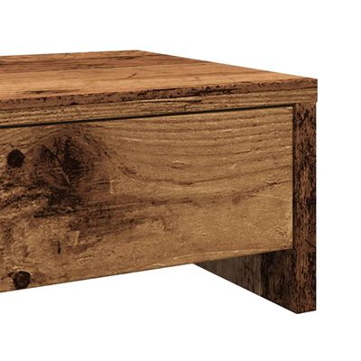 vidaXL Monitorstandaard met lades 50x27x15 cm bewerkt hout oud hout