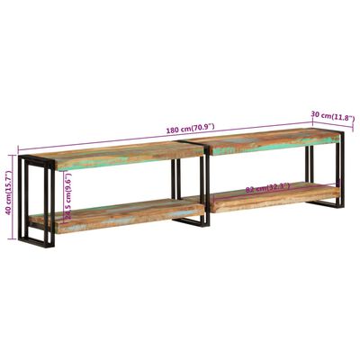 vidaXL Tv-meubel 180x30x40 cm massief gerecycled hout