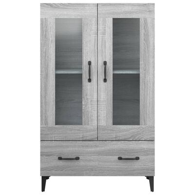 vidaXL Hoge kast 70x31x115 cm bewerkt hout grijs sonoma eikenkleurig